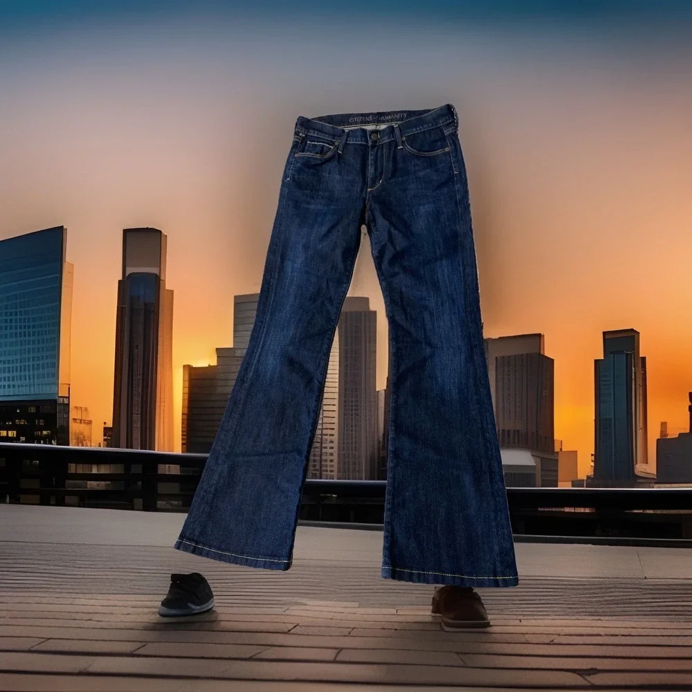 Citizens of Humanity‎ Amber Mid Bootcut Jeans Womens Size 27 Boho Wide - Picture 4 of 7